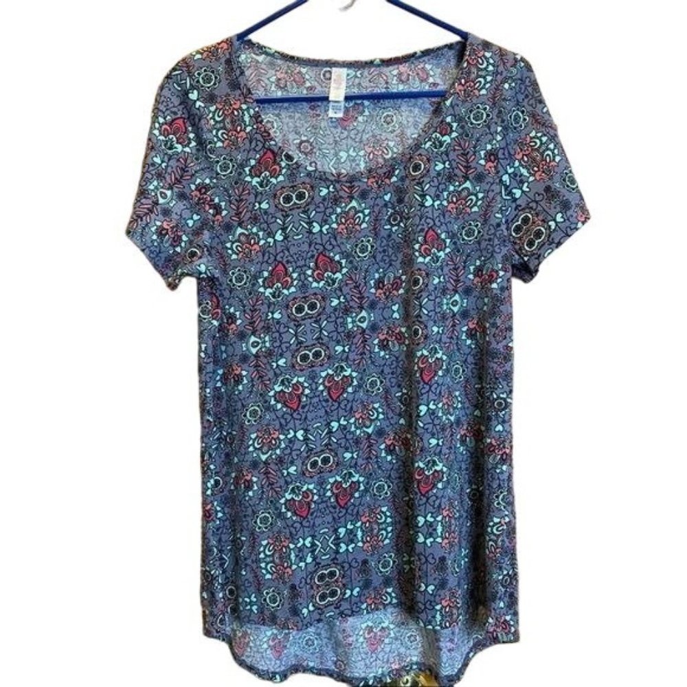LulaRoe Simply Comfortable Floral Classic T Short Sleeve Top Size Medium